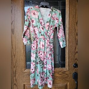 Reborn Boutique Brand Teal with Pink Roses